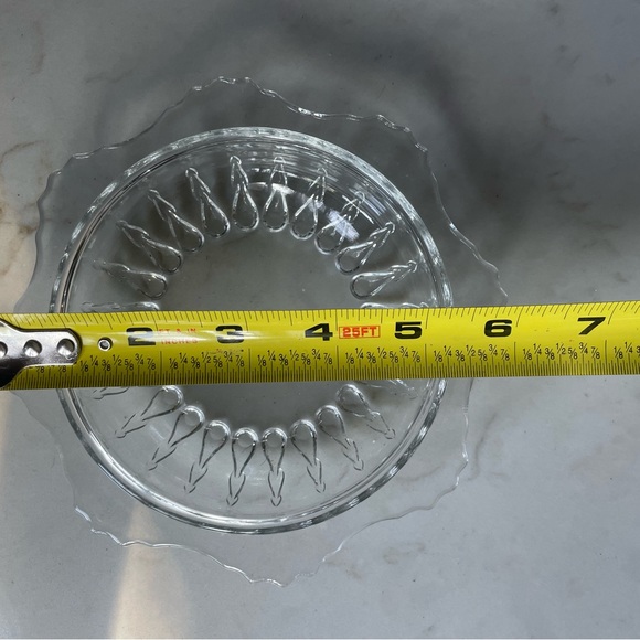 Embossed Glass Candy Dish w/ Metal Lid - Picture 7 of 7